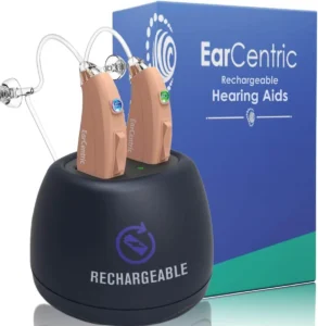 EarCentric EasyCharge Rechargeable Hearing Aids Pair for Seniors